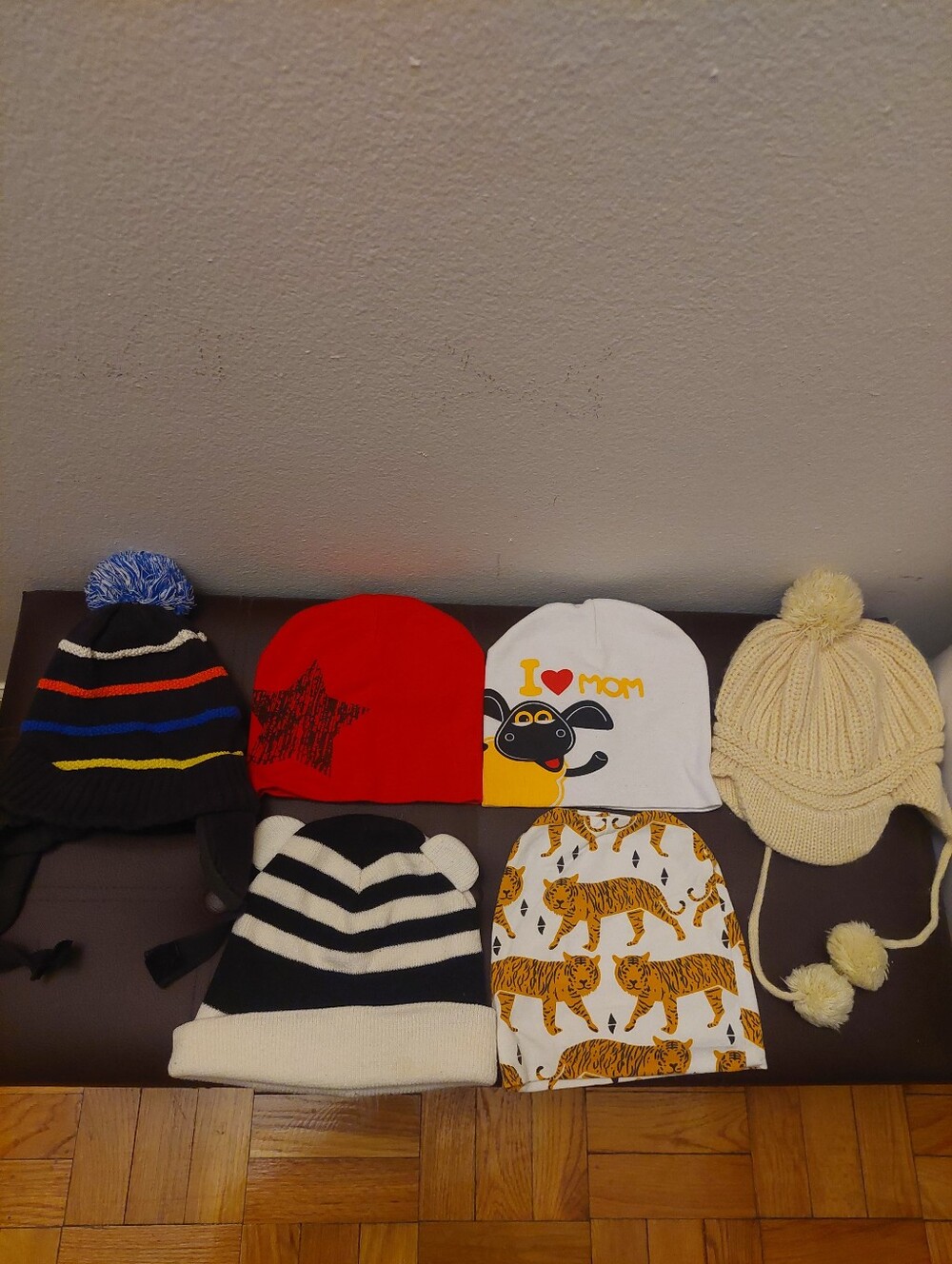 Kids Hat Beanie Lot of 6 Winter Knit & Lightweight Hats
